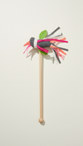Pink-Accented Indie Cat Teaser Toy