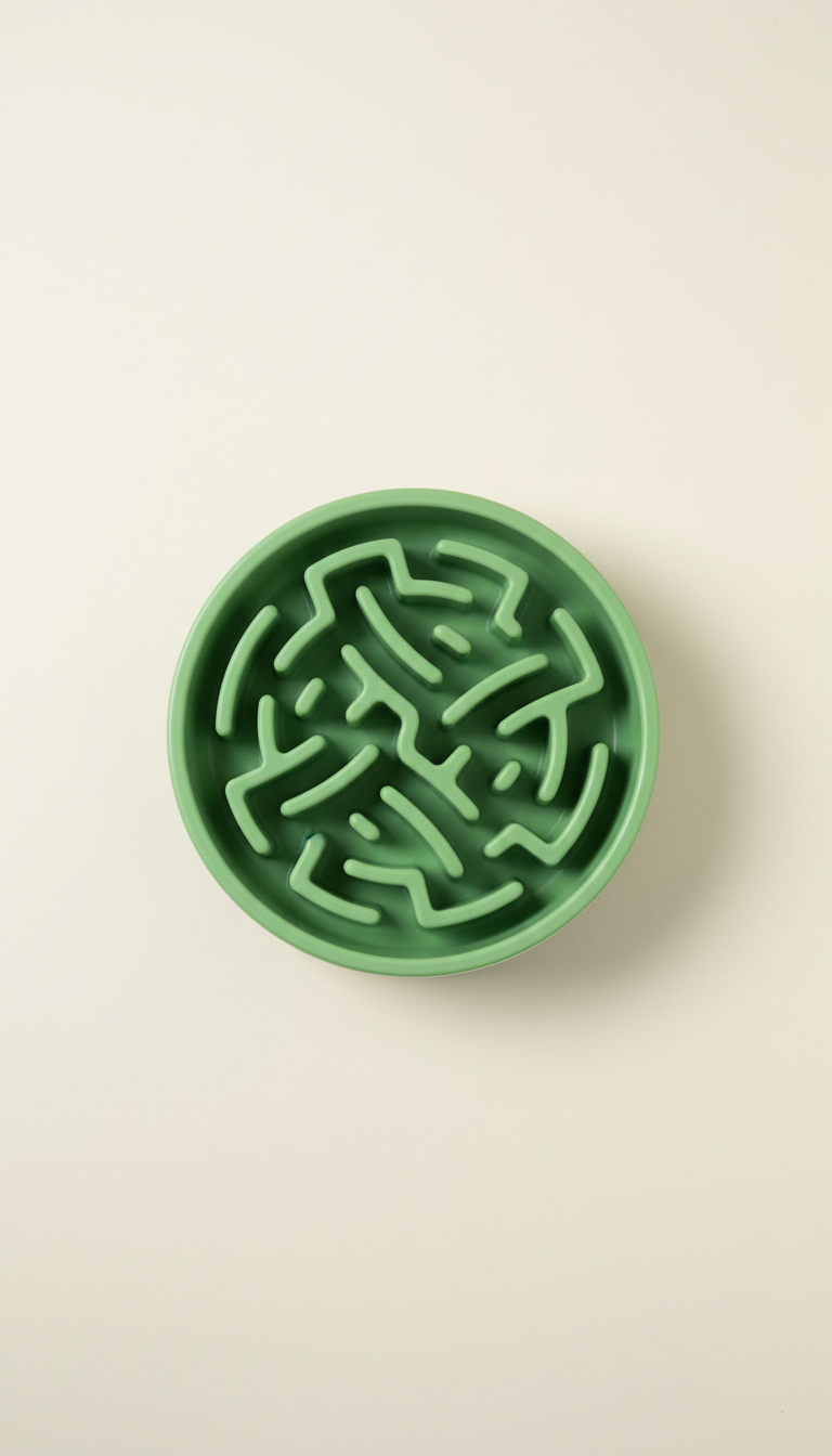Fresh Green Silicone Slow-Feed Bowl